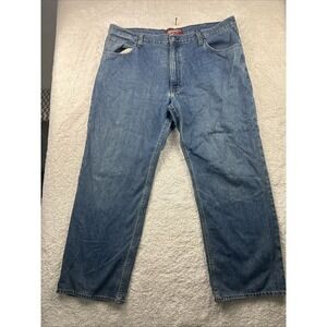 Arizona Jean Co Bootcut Comfortable Broke‎ In Mens 40x30 Baggy Blue Jeans Skater